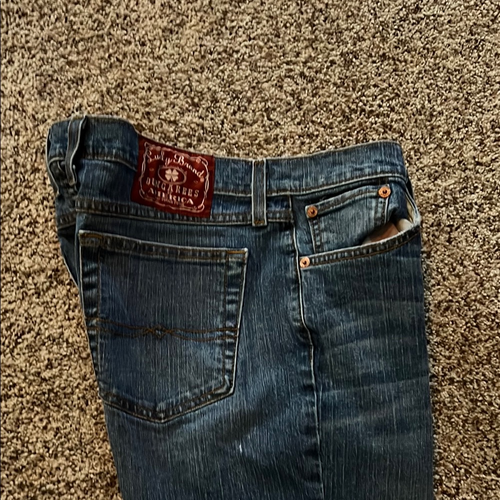Lucky Brand Womens Flare Wide Leg Jeans In Dark Blue Denim